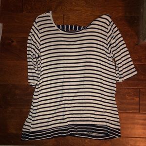 CUTE Navy and White Striped Shirt